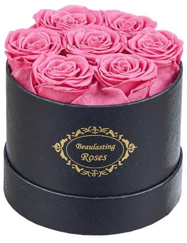 Preserved Roses in a Box Forever Flowers for Delivery (Red, Black Box)