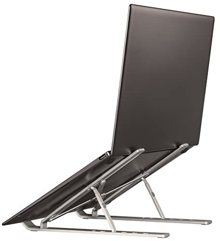 Hama - Supporto per Notebook “Alluminium”, richiudibile, inclinabile, in alluminio, per notebook fino a 15,4