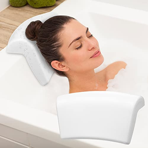 Layhou Coussin Baignoire,PU Oreiller Repose Tete Baignoire, Repose Tête Baignoire Imperméable pour Jacuzzi,Coussin Baignoire Adulte,Oreiller Baignoire