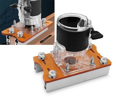 Base per Fresa per Legno Gugxiom, Fresa per Base per Fresa per Palma Compatta 2 in 1, Utensile per Fresa per Legno, per Tagliabordi con Diametro Interno di 65 Mm