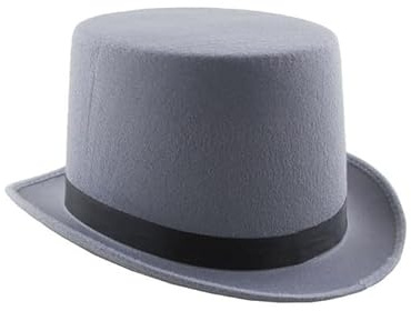 LP Divertissements Chapeau haut de forme feutrine gris 57cm