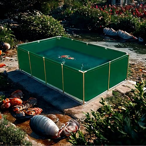 Moubhjd Estanque de Piscina para Acuario, Estanque de PVC Impermeable con válvula de Drenaje, Lona Plegable multifunción para Estanque de Peces, Estanque de Cultivo para Acuario, jardín