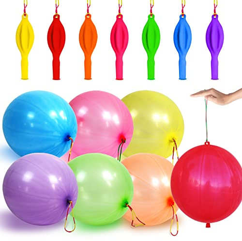 HYKJNBW Punch Luftballons Für Kinder Ideal Party Bag Fillers, 18 Zoll verdickt Latex Ballon Korb Stuffers für Kleinkinder, Spannende Ei Fillers, Geburtstag Party Favors Goodie Bag Stuffers 30pcs