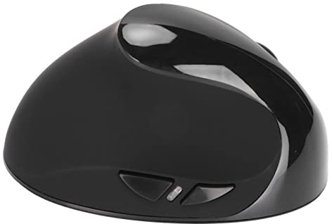 Ratón Ergonómico Vertical para Mano Izquierda, Ratón Recargable 1600 dpi para PC Zurdos, Negro (Black)