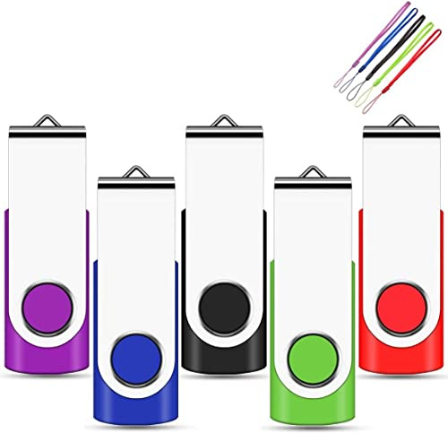 32GB USB Stick 5 stück USB 2.0 Datenspeicher Mehrfarbig
