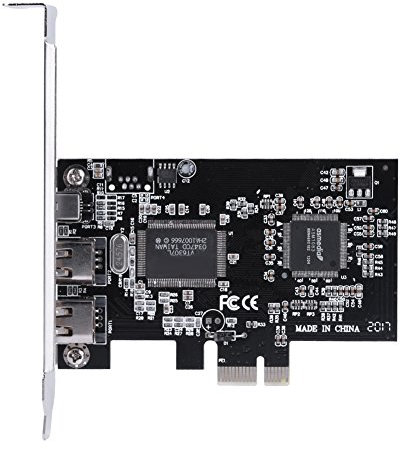 Tosuny PCI-E Controller Karte, Hochgeschwindigkeit PCI Express FireWire 1394a IEEE 1394 Controllerkarte PCIe FireWire Adapter mit Firewire Kabel, unterstützt Hot Swap, Plug and Play