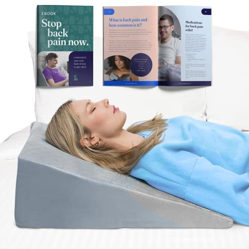 Byre® Almohada ortopédica de cuña para Cama, Almohada Plegable de Espuma viscoelástica, Almohada de Apoyo Ajustable para ERGE, Lectura, Dolor de Espalda, Dolor de piernas, acidez estomacal, reflujo