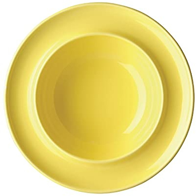 Olympia Heritage Raised Rim Bowls Yellow 205mm (Pack of 4)