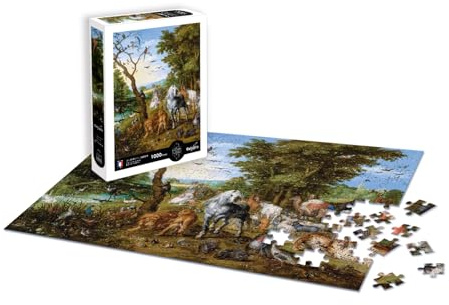 Calypto 3907001 Arche Noah, 1000 Teile Puzzle mit Soft-Touch, Kunstpuzzle mit samtiger Oberfläche, für Erwachsene und Kinder ab 9 Jahren, Jan Brueghel