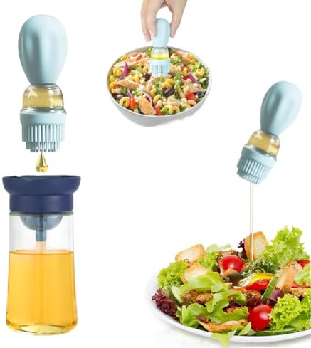 RUPECA Dispenser Olio da Cucina – Oliera con Penello – Dosatore Olio – Bottiglia per Olio