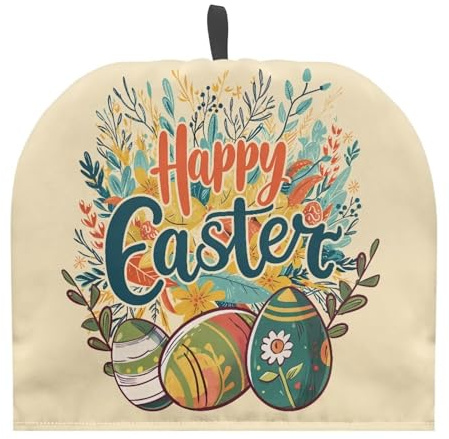 Hechitok Easter Eggs Tea Cosy, Insulated Tea Pot Dust Cover Soft Fabric Cloth Cover for Kicthen Kettle Tabletop Decorations Kitchen Accessories