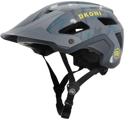 DKONI Mountain Bike Helmet, Lightweight MTB Cycling Bicycle Helmet with Visor and PC Shell for Adults, Youth, Men & Women