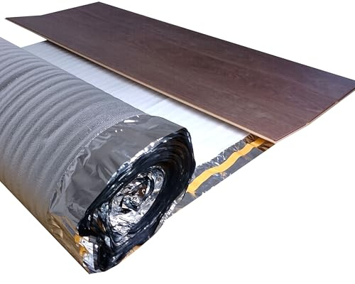 uficell® Trittschalldämmung ALU Plus PE-Schaum Laminatunterlage mit Alu-Dampfbremse Stärke: 2 mm Tritt- und Gehschalldämmung perfekt für Laminat und Parkettböden (2 mm Stark | 150 m² - 6 Rollen)