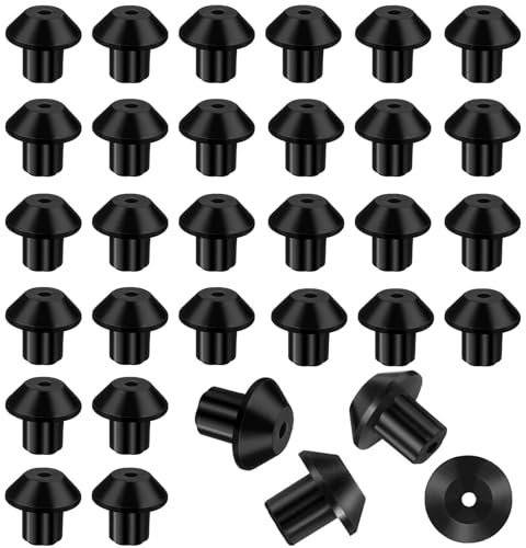 Ymapinc 32Pcs Stove Grate Rubber Feet Top, Non Slip Cooktop Appliance Feet Bumpers Stovetop Durable Heat Resistant Kitchens Leg Cover Pad Replacement Part