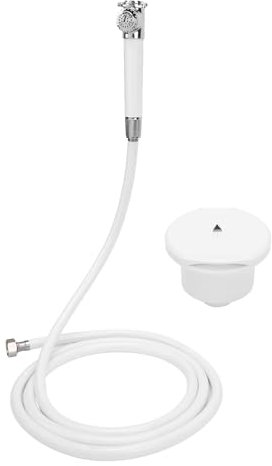 Brilluxa Cabezal De Ducha Empotrado, Ducha Portátil De Exterior Para Barco Autocaravana Yate, Rociador Con Manguera De Agua En Acero Inoxidable 316 Y PVC Prensado A Mano