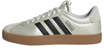 Adidas Women's VL Court 3.0, Ice Gold Metallic/Black/Off White, 9