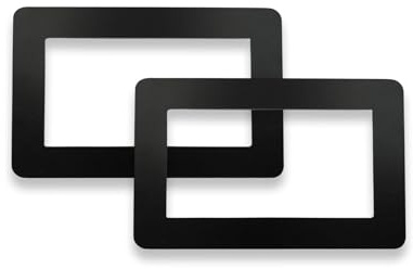 Light Switch Surround,Double Socket Surround, Matt Black Acrylic Switch Cover Plate - Self-Adhesive,No Tools Needed for UK Standard 1-Gang 2-Socket,Home Wall Protection & Decoration，155mm x 75mm,2Pcs