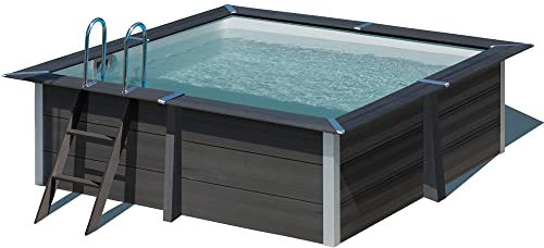 Piscina Cuadrada Desmontable de Composite, Piscina Elevada Para Jardines y Patios.326 x 326 x 96 cm – Piscina Gre KPCOR28