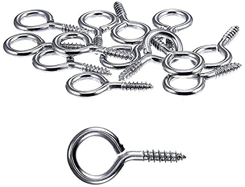 LuLyL Confezione da 100 Screw-in Vite Eye Mini Occhio Pins Ganci 2.5 x 10 x 26 mm