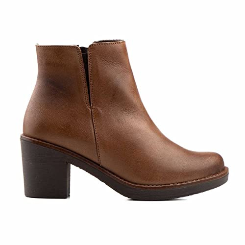 Botines mujer de piel con tacón o plataforma Botín cómodo de invierno y otoño Calzado artesanal de España tipo cuña o camperos en ante y cuero Elegantes e informales