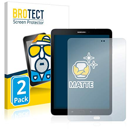 BROTECT Entspiegelungs-Schutzfolie für Samsung Galaxy Tab S3 (2 Stück) Matte Displayschutz-Folie, Anti-Reflex, Anti-Fingerprint
