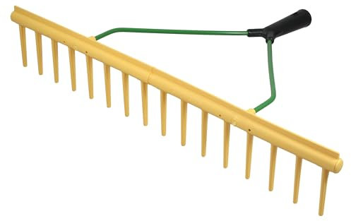 Agrarflora Profi Heurechen 65cm Spar Set - Rasenrechen mit Egalisierkante - Robuster Rechen für den Garten - Vielseitig einsetzbar als Laubrechen, Gartenrechen oder Laubbesen - 2 Stück