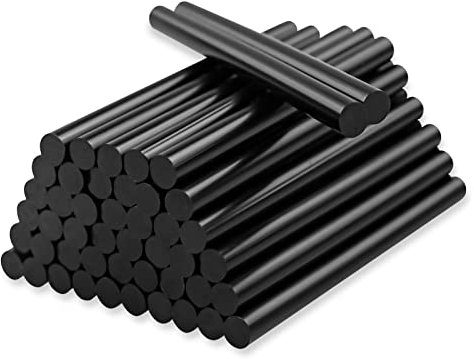 50 Stück Heißklebesticks 7x100mm Heißklebestifte DIY Heißkleber Ersatzsticks Schwarz Klebesticks für handelsübliche Heißklebepistole