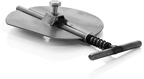 LANZZAS Tuyau de poêle clapet papillon – Diamètre 130 mm – Non laqué | Limiteur de traction pour installation ultérieure