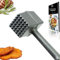 Thiru Batticarne Premium – Martello per cotolette, braciole, Bistecca – Testa del Martello con Due superfici – Delicato sulla Carne – con e-Book con 25 Ricette – Made in Germany