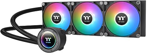 Thermaltake TH360 ARGB Sync V2 CPU Liquid Cooler/AlO Liquid Cooling/Fan 120mm*3/PWM 500~2000 RPM/Mirror Waterblock/MB ARGB Sync Control, CL-W362-PL12SW-A