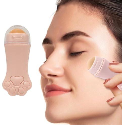 KSJEHW 2 Pièces Rouleau Absorbant L'huile Rouleau de Contr么le D'huile Rouleau Facial en Pierre Volcanique Nettoyage du Visage Soin de la Peau Massage Outil de Maquillage