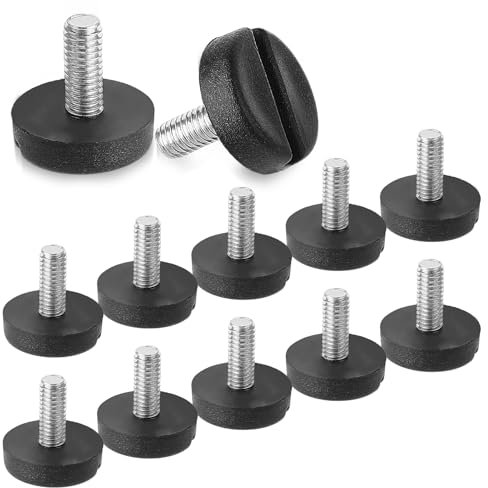CIATBYYJ Lot de 20 pieds de meubles à filetage M6, pieds de meubles réglables filetés à vis, pied de nivellement M6 à visser pour table, chaise, tabouret, pieds de meubles, armoires
