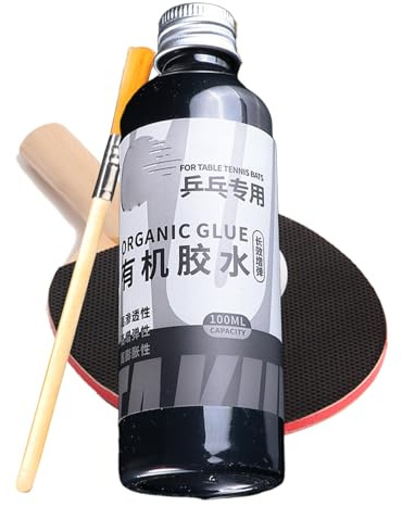 Table Tennis Racket Glue Kit - 100ML Cleaner With Brush, Natural Polymer Adhesive For Pinng Pong Paddle Rubber, Sponge Bonding, Daily Training, Competition Use, Professional Enthusiasts