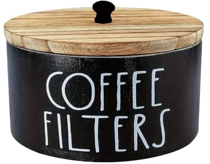 Kaffefilterbehållare Trädekoration för Café med Lock
