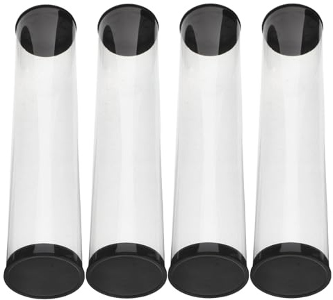 ANDRESLAD Lot de 4 Tubes Transparents en Plastique Résistant pour Balles de Golf Étui de Rangement 22 X 45 CM avec Bouchon Organisateur Stable pour Collection et Transport Sécurisé des