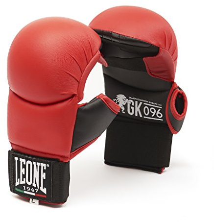 LEONE 1947 Guanti Fit Karate, Unisex – Adulto, Rosso, M, GK096
