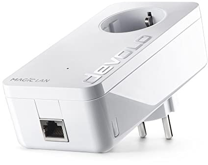 devolo Magic 2 LAN Erweiterungsadapter, LAN Powerline Adapter, bis zu 2.400 Mbit/s, 1x Gigabit LAN Anschluss, ideal für Homeoffice, dLAN 2.0, weiß