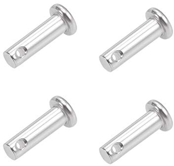 sourcing map 4 Stück Steckbolzen Einlochmontage Verbindung Scharnierstift Gabelbolzen 5mm X 16mm 304 Edelstahl Splintstift