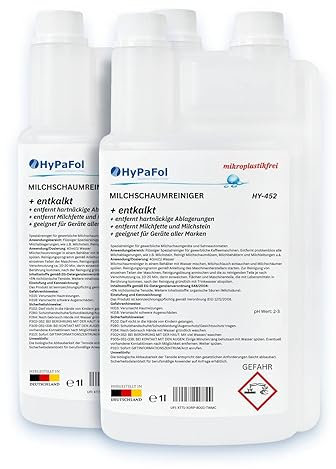 Milchschaumreiniger | flüssiger Spezialreiniger für Milchschaumgeräte | entfernt hartnäckige Ablagerungen | geeignet für Geräte aller Marken (2x 1L)