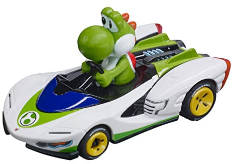 Carrera - 20064183 GO!!! Mario Kart - P-Wing - Yoshi I Rennbahnen und lizensierte Slotcars | bis zu 2 Spieler | Für Jungs und Mädchen ab 6 Jahren & Erwachsene