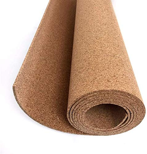 Corcho en rollo de 5 mm de espesor. Venta por metros. Aislamiento acústico y térmico, tablón de anuncio para pared, antiestático para suelos. (2.5 X 1.22 M)