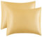 2 Pack Satin Silk Pillow Case Soft Pure Mulberry pillow Case Cover for Hair and Skin with Envelope Closure (Gold, Standard(50x75cm))