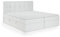 FEDVE Boxspringbett 160x200 Weiß Öko-Leder – Mokpo – Praktisches Bett mit Bettkasten – Gemütlich Kopfteil Bett mit Matratze für Viele Jahr - Stabiles Doppelbett mit Stauraum zum Schlafzimmer