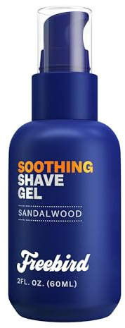 Freebird Shave Gel for Men - 60mL Ultra Smooth, Sensitive Skin Formula Ideal for Precision Shaving, Non-Foaming, Hydrating with Aloe Vera, Enhanced Glide, Travel Size, Compatible with All Razor Types