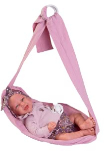 Muñecas Antonio Juan - Neonato Carla con Fular portabebè