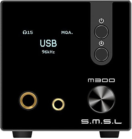 S.M.S.L M300SE Amplificateur de Casque HiFi, 2PCS of CS43131 MQA Audio DAC, USB/Optical/Coaxial/Bluetooth Input DSD MQA XMOS Balanced XLR Output THD+N 0.00013% with Remote Control