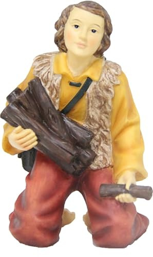 FADEDA Herd med trä/höjd: 7 cm/handmålad/detaljerade krubbfigurer – julbord, dekoration, krubbtillbehör