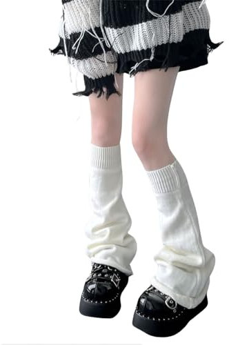 Nayyana Stulpen Damen Lolita Leg Warmers Kurze Knopf Beinwärmer Winter Beinstulpen Stricken Legwarmers Stiefel Boot Abdeckung für Studenten Mädchen, Gestrickte Beinwärmer