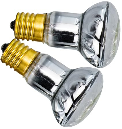 OSTTRPO Confezione da 2 lampadine di ricambio per lampada lava, 30 Watt, R39 E17 120 V, a incandescenza, colore giallo, ideali per lampade glitterate, tipo riflettore standard per lampadine lava