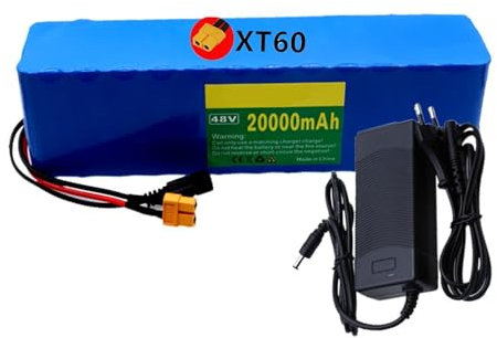 E-Bike Pedelec Akku 48V 20Ah Ebike Battery Pack 13S3P Rechargeable Li-Ion Battery Eingebauter BMS PVC-Akku Mit Ladegerät BMS XT60/T Plug XT60 Plug,48V 20Ah